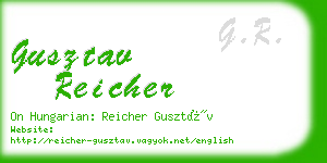 gusztav reicher business card